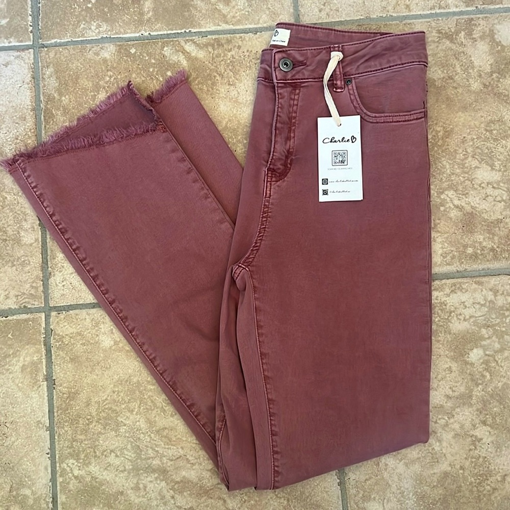 Charlie B raspberry color jeans size 10